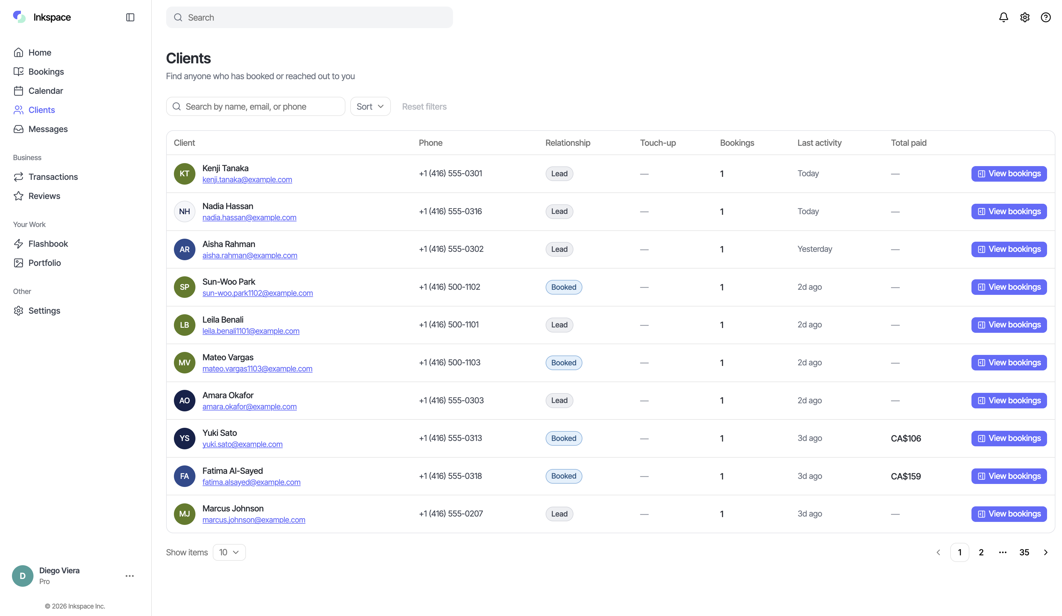 Inkspace client directory